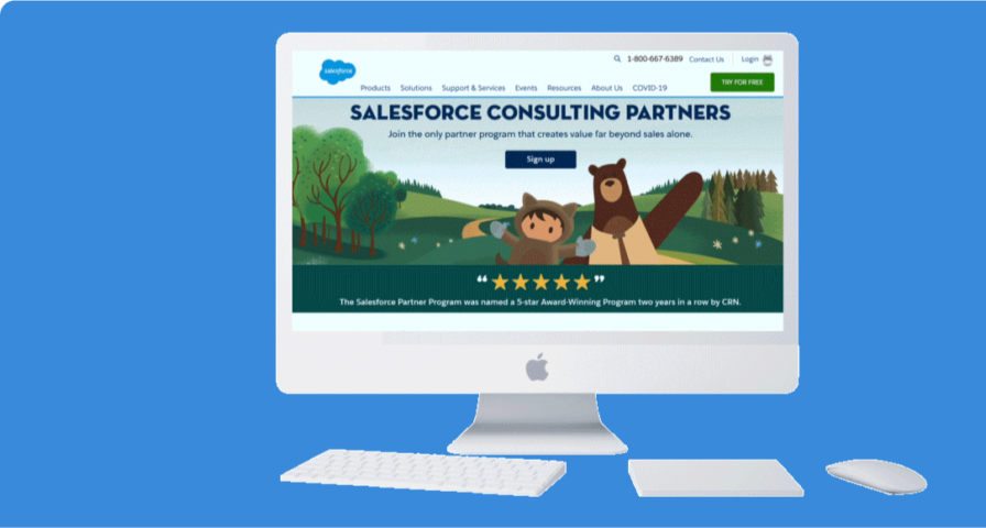 Intent-driven, multi touch demand generation to elevate awareness of the Salesforce partner ecosystem.